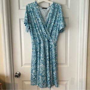Fensace Midi Dress with V-Neck- L